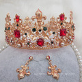 Mujeres de la corona de la tiara del oro africano 24k que deshilvanan el encanto Tiaras hermosas de la corona